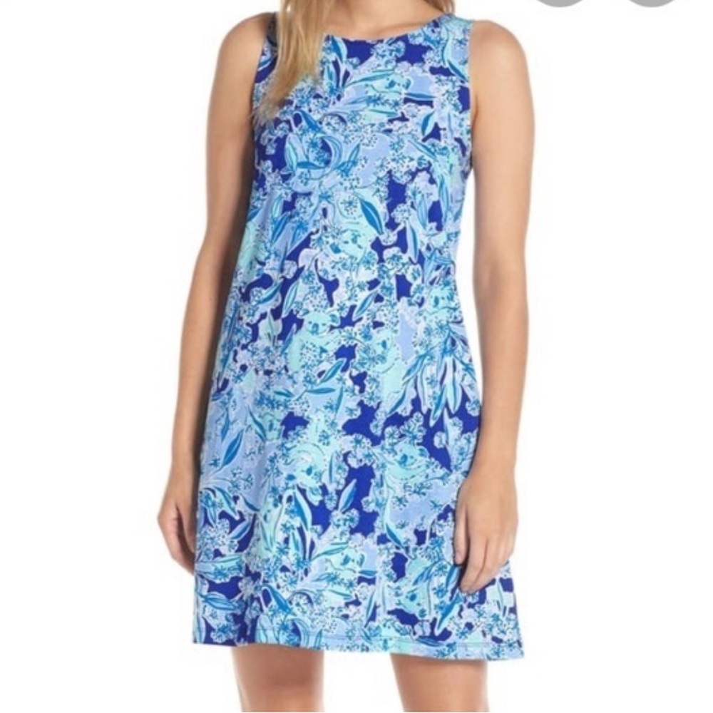 Lilly Pulitzer Kristen Koalafications Royal Purple Bamboo Dress XS Nwot